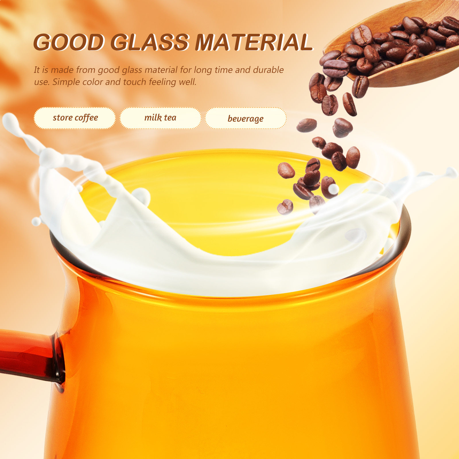 Coffee Tea Drinks - 1Set Vintage Glass Coffee Cup Set