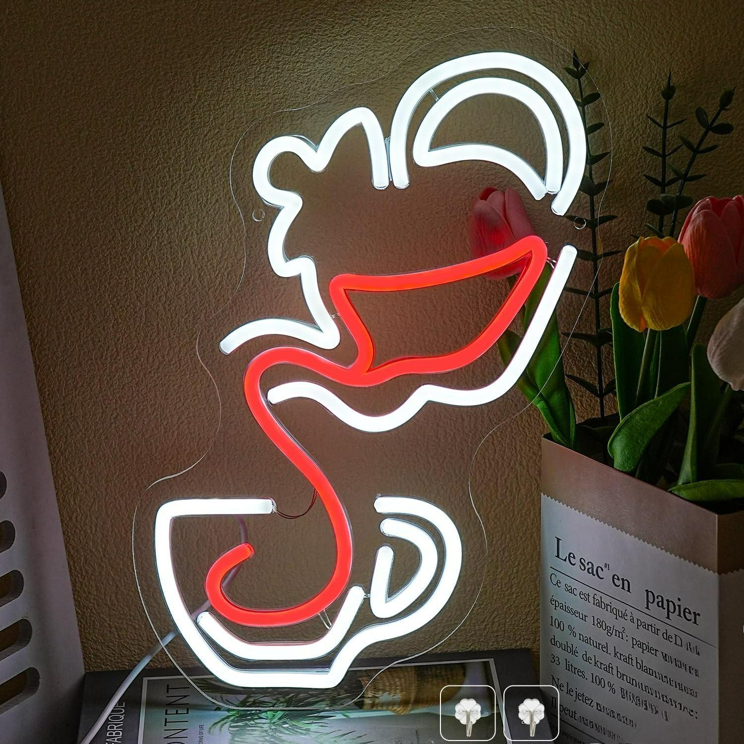 Coffee Tea Room - Pouring Tea Neon Sign USB Dimmable