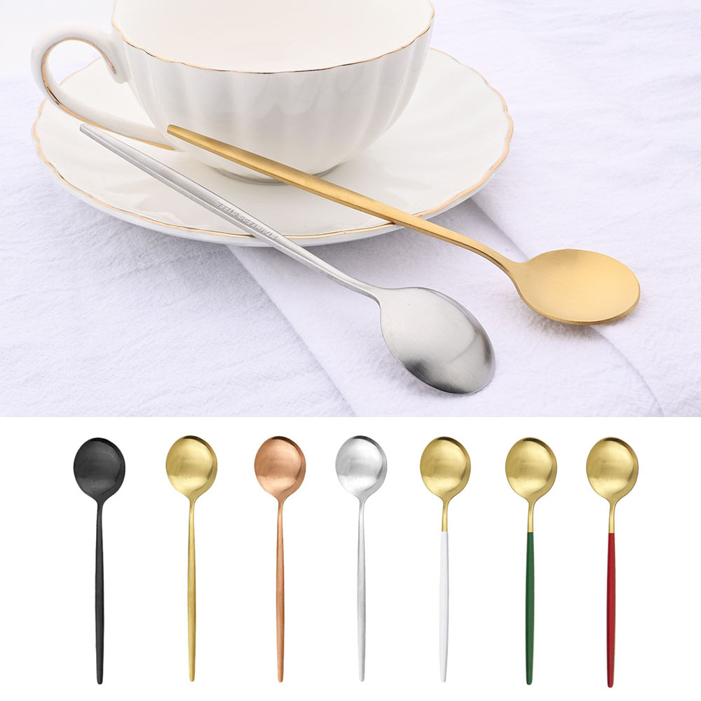 Coffee Tea And Sugar Set - 6Pcs Small Matte Spoon Tea Coffee