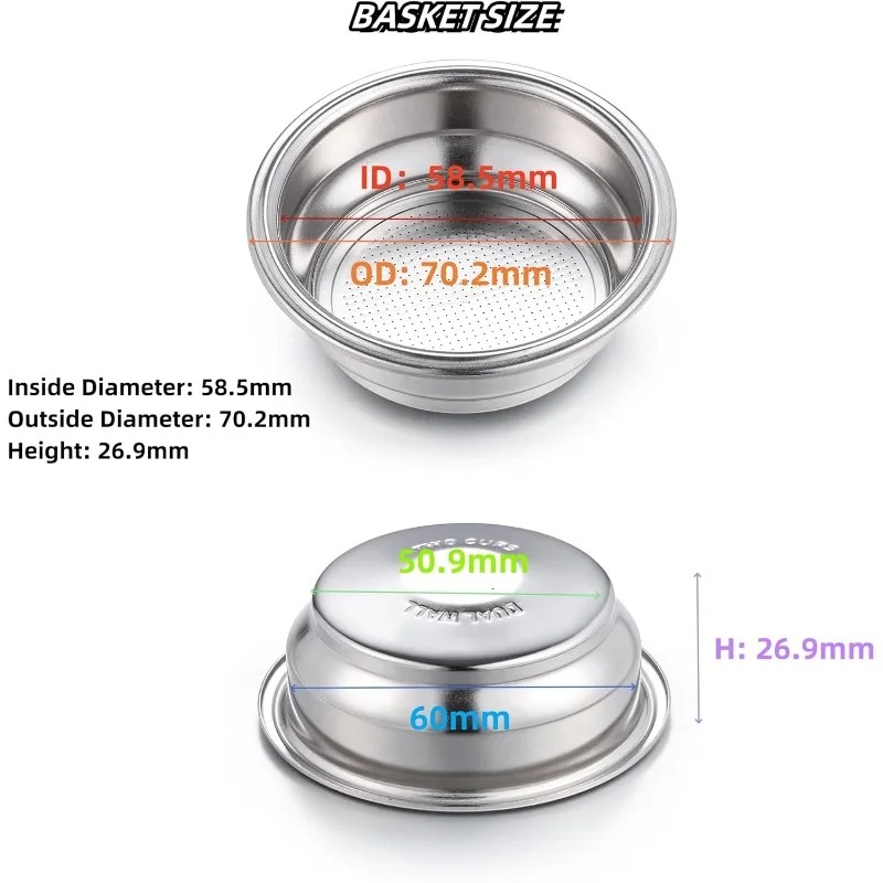 High Quality 2pcs 58mm Dual Wa - Coffee Tea Press ulasan dan harga