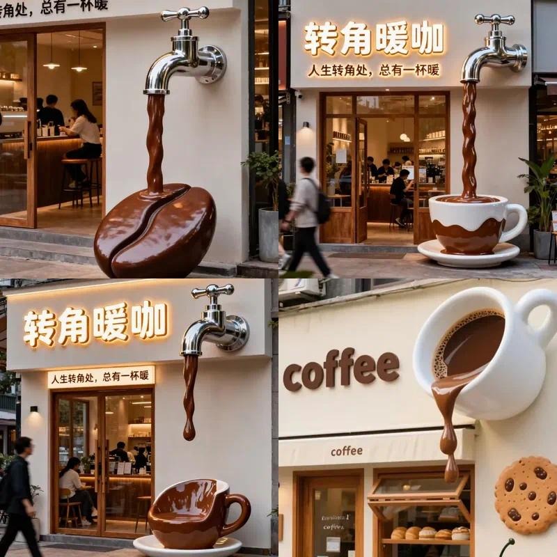 Creative Fiberglass Food Theme - Coffee Bean ulasan dan harga