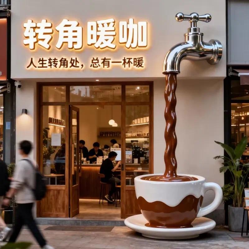 Creative Fiberglass Food Theme - Coffee Bean ulasan dan harga