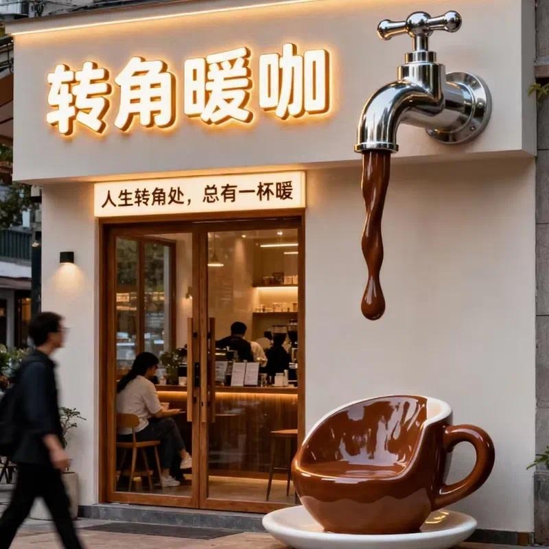 Creative Fiberglass Food Theme - Coffee Bean ulasan dan harga