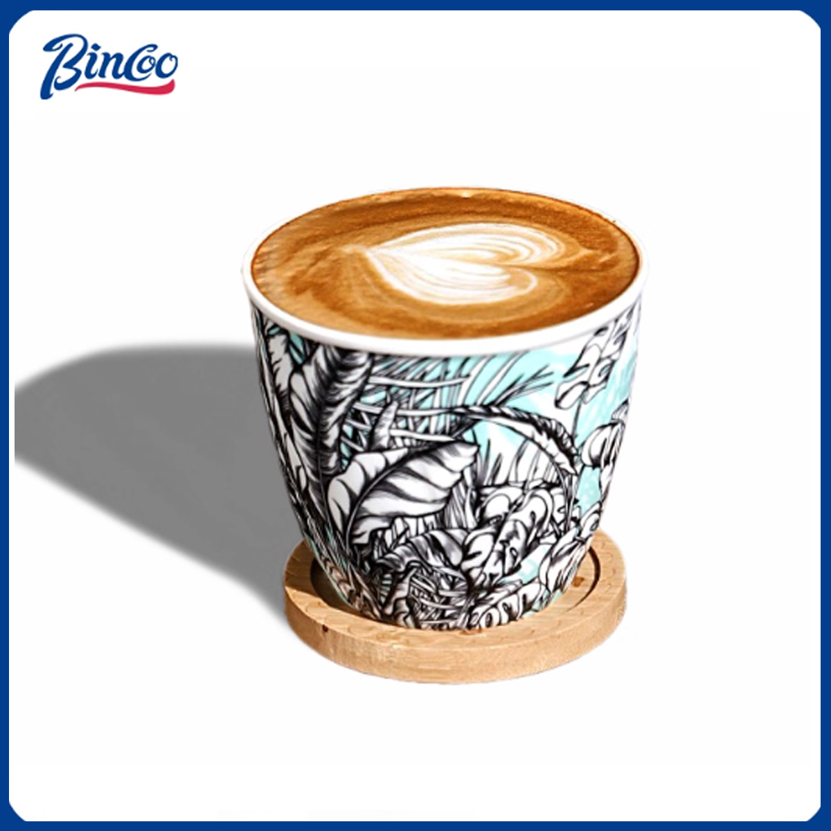 BINCOO Ceramic Coffee Cup Crea - Coffee Tea Flower ulasan dan harga