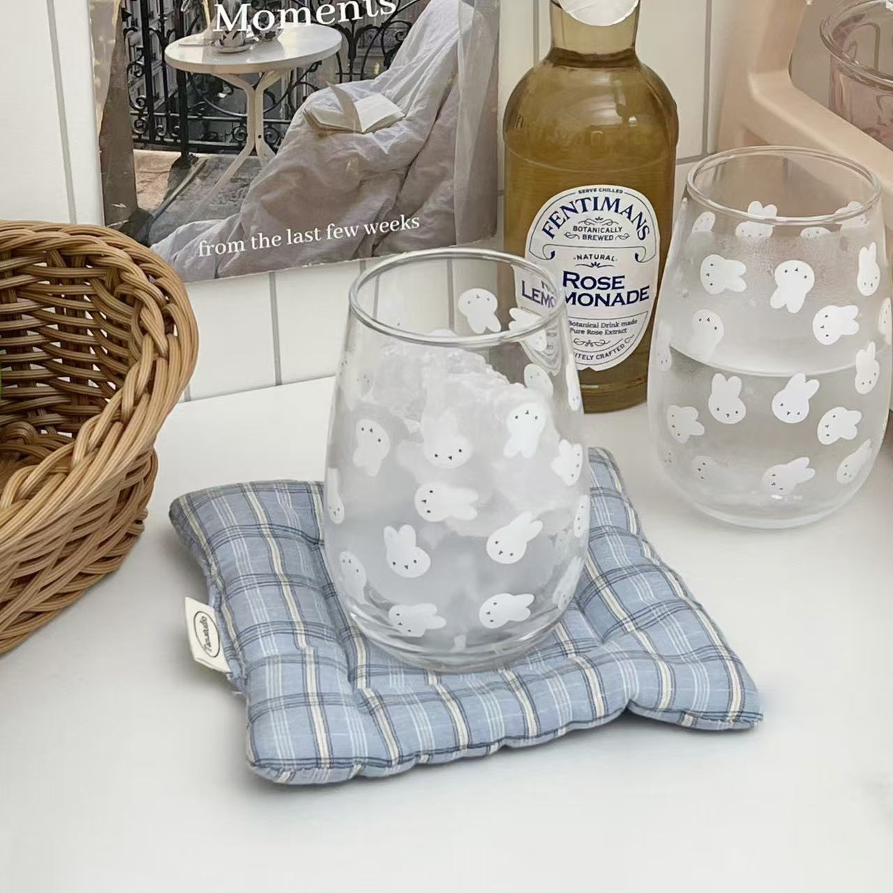 Cute Miffy Rabbit Printed Glas - Coffee Tea Hot ulasan dan harga