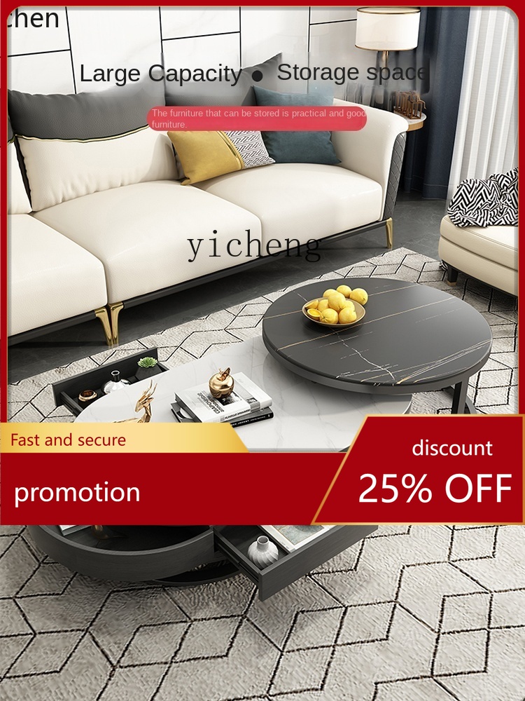 YFY  Light Luxury Stone Plate  - Coffee Tea Unit ulasan dan harga