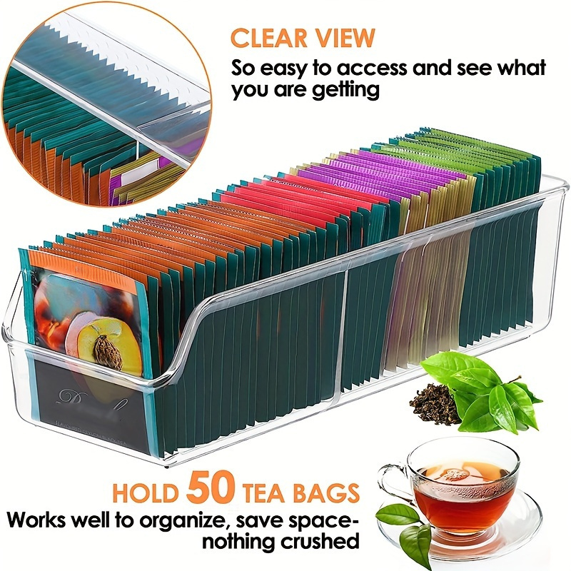 1pc Clear Tea Bag Organizer Bo - Coffee Tea And Sugar Set ulasan dan harga
