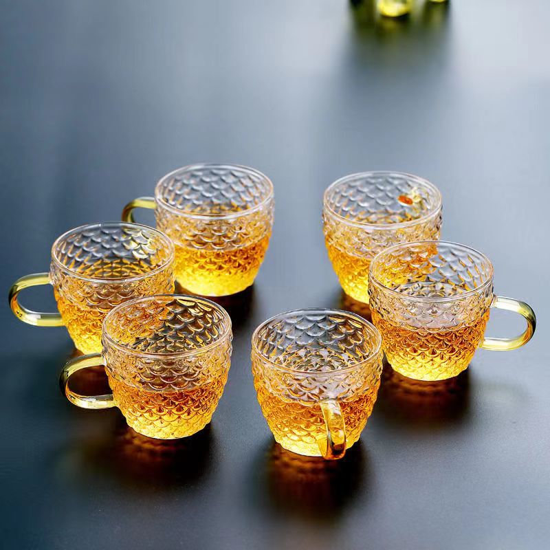 Glass Tea Cups small Cups Home - Tea Coffee Pot Set ulasan dan harga