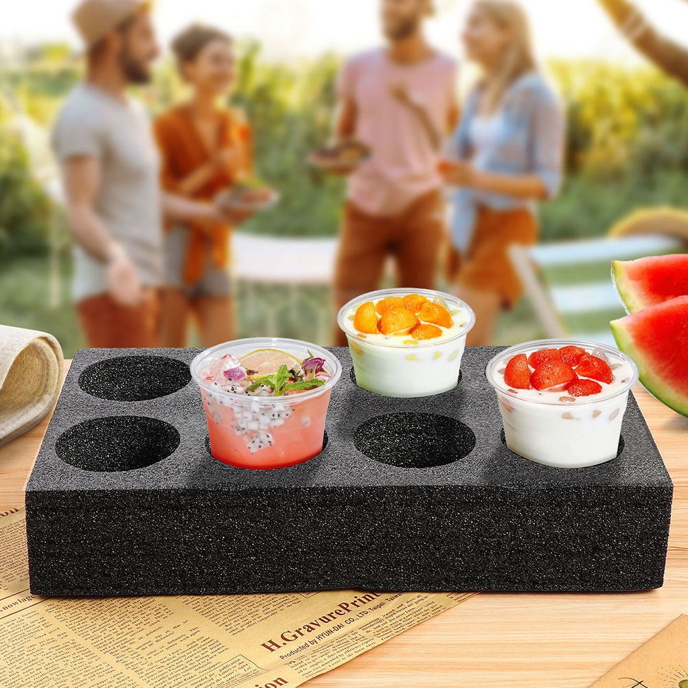 4Pcs 8-Hole Beverage Cup Tray  - Coffee Tea Drinks ulasan dan harga
