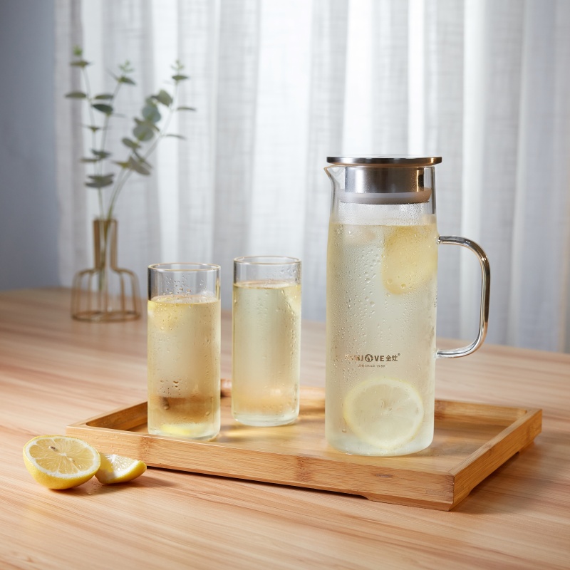 KAMJOVE 1.2L Transparent Glass - Coffee Tea Flower ulasan dan harga