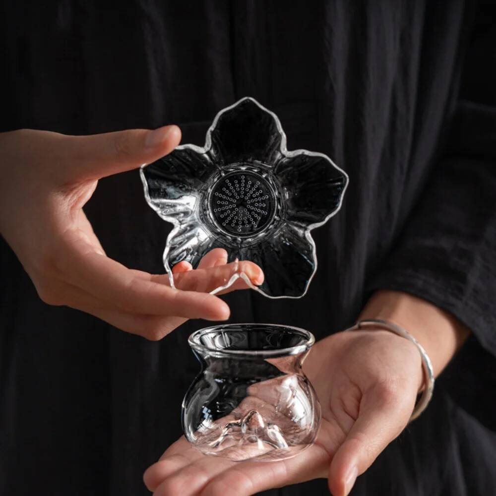 130ml Flower Glass Tea Straine - Coffee Tea Flower ulasan dan harga