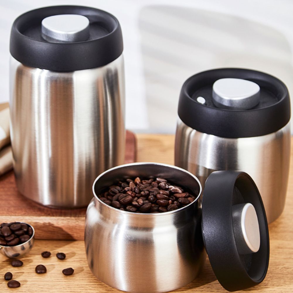 304 Stainless Steel Coffee Bea - Coffee Tea And Sugar Canisters ulasan dan harga