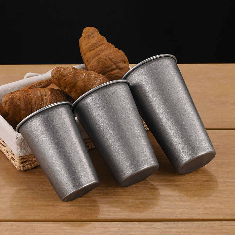 Retro Silver Stainless Steel D - Coffee Tea Drinks ulasan dan harga