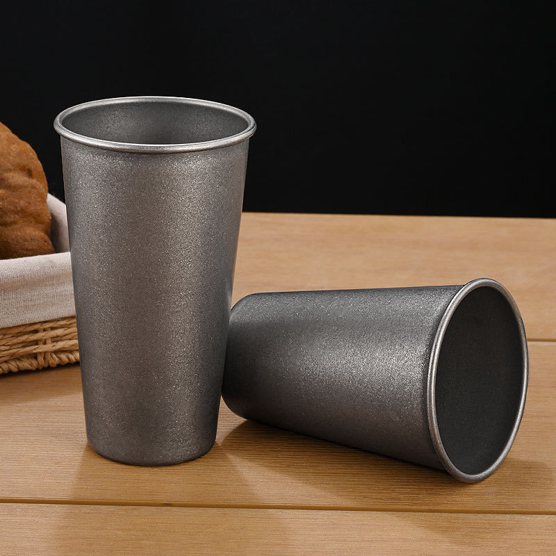 Retro Silver Stainless Steel D - Coffee Tea Drinks ulasan dan harga