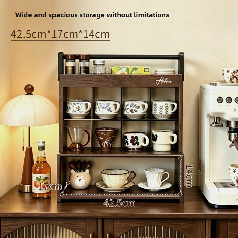 Solid Wood Display Rack for Co - Coffee Tea Unit ulasan dan harga