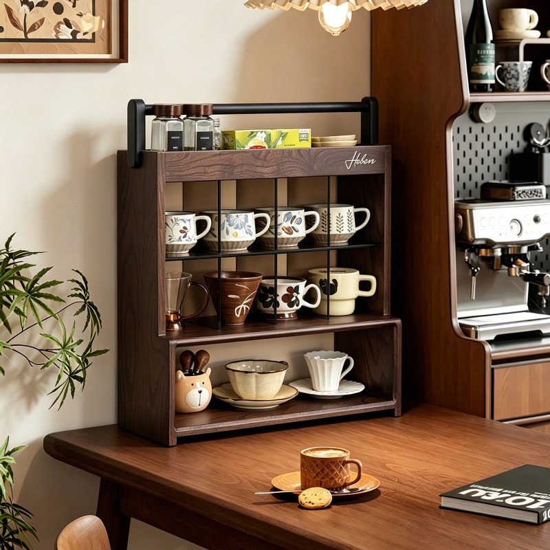 Solid Wood Display Rack for Co - Coffee Tea Unit ulasan dan harga