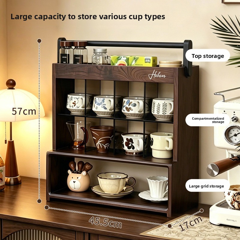 Solid Wood Display Rack for Co - Coffee Tea Unit ulasan dan harga