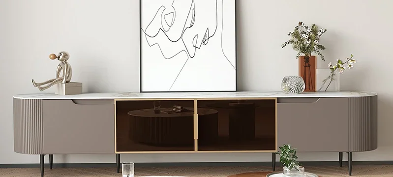 Modern Simple Coffee Table Liv - Coffee Tea Unit ulasan dan harga