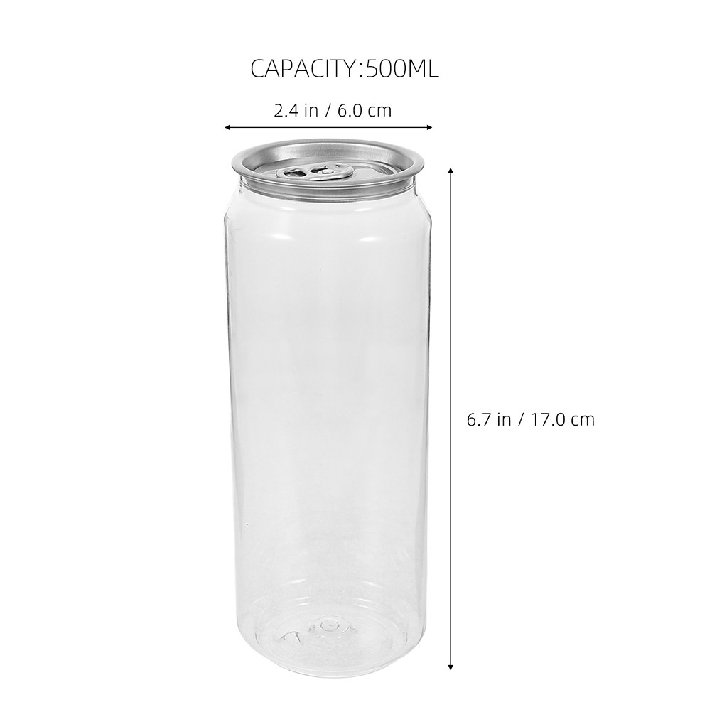 5pcs Transparent Beverage Cans - Coffee Tea Drinks ulasan dan harga