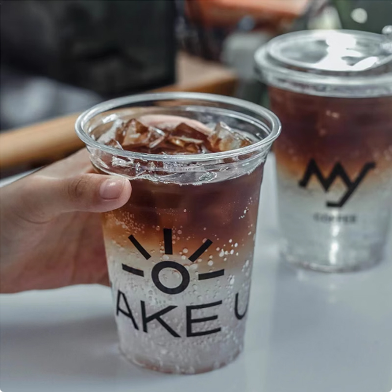 Plastic Cup Customized Logo Y  - Coffee Tea Flower ulasan dan harga