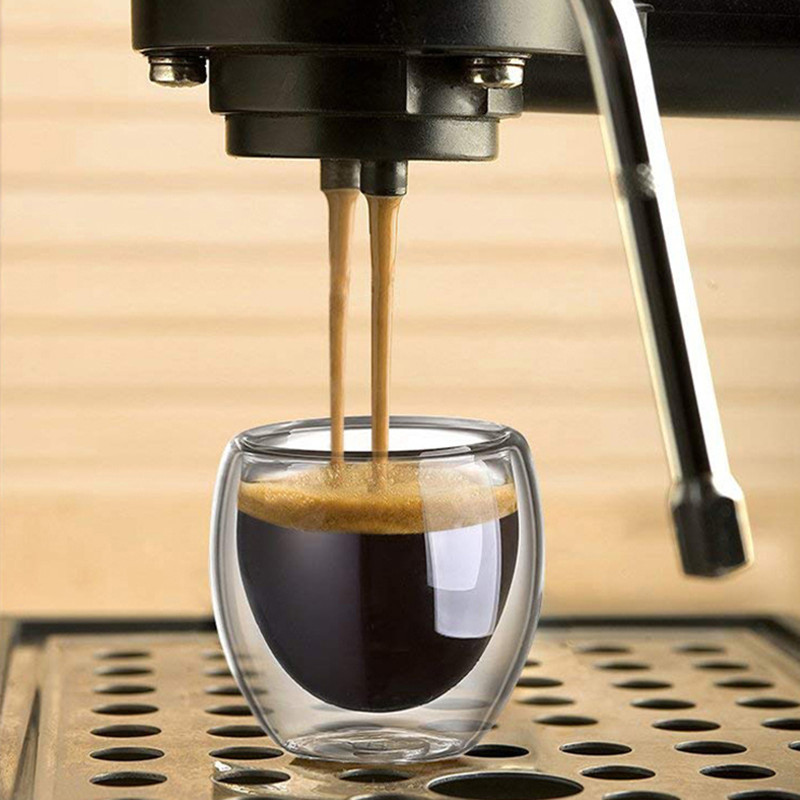 Double Walled Glass Coffee Mug - Coffee Tea And Sugar Set ulasan dan harga