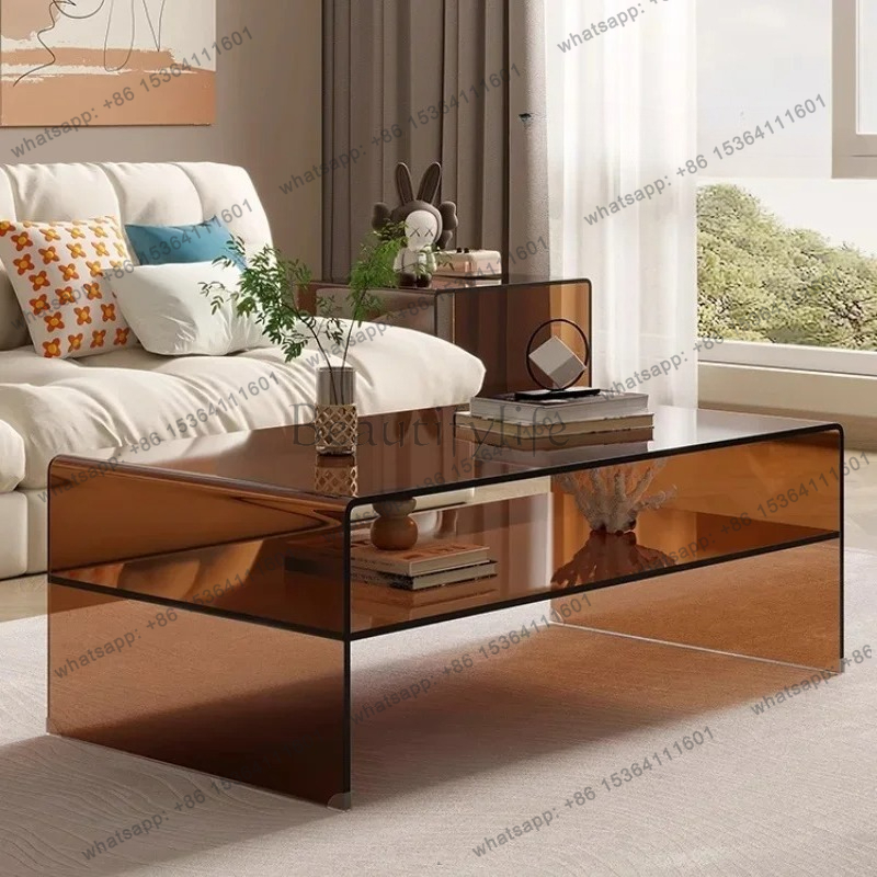 Acrylic coffee table simple li - Coffee Tea Room ulasan dan harga