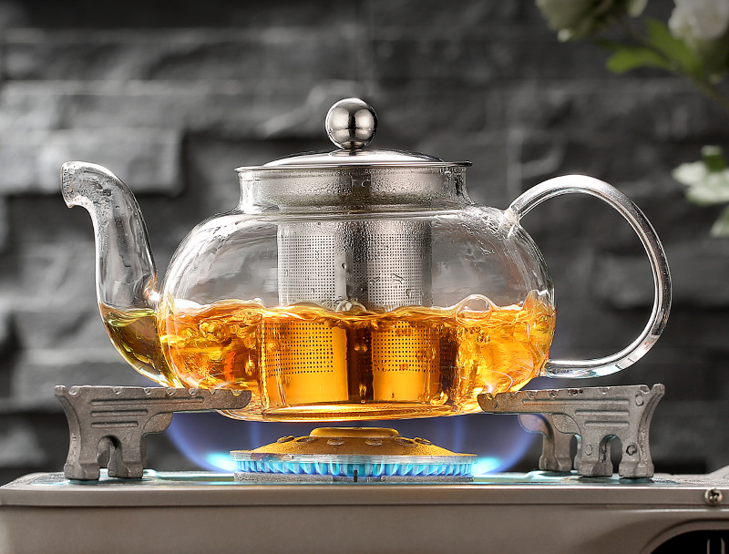 600/800ml Heat Resistant Glass - Coffee Tea Flower ulasan dan harga