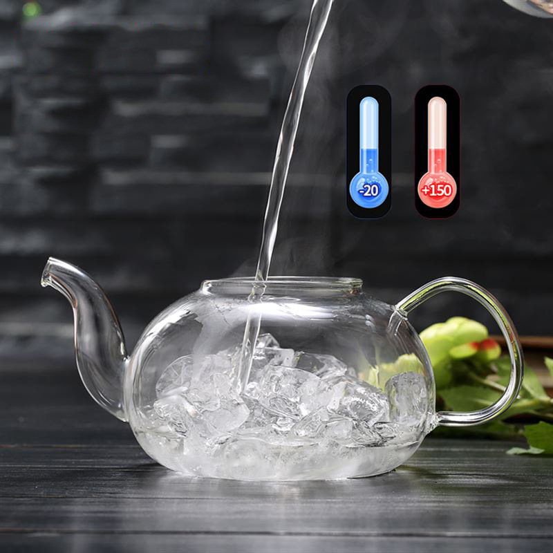 600/800ml Heat Resistant Glass - Coffee Tea Flower ulasan dan harga