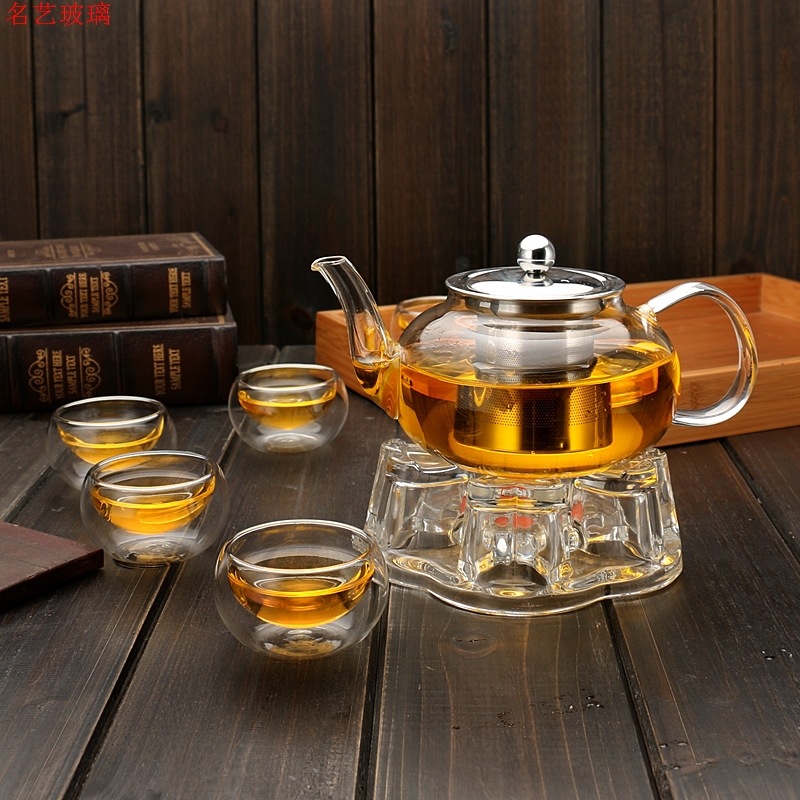 600/800ml Heat Resistant Glass - Coffee Tea Flower ulasan dan harga
