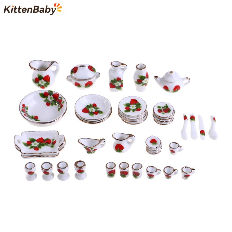 1 Set 1:12 Miniature Doll Hous - Coffee Tea And Sugar Set ulasan dan harga
