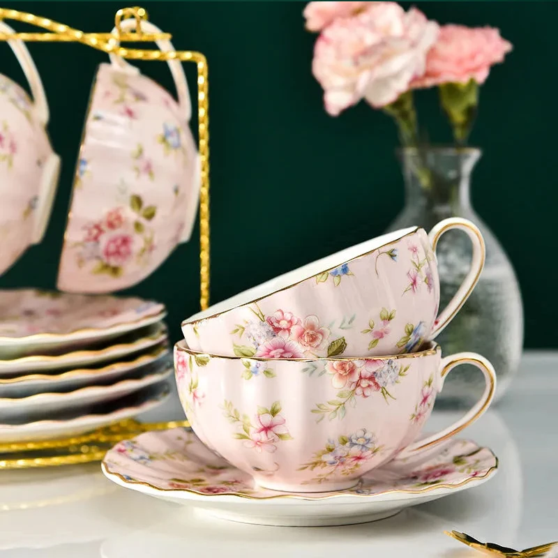 3PCS/Sets Pastoral style Flowe - Coffee Tea Flower ulasan dan harga