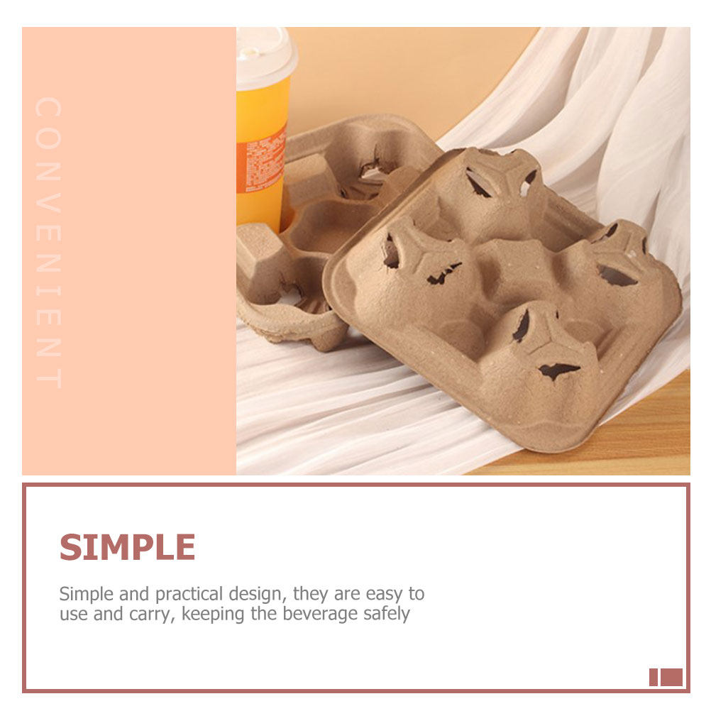 25Pcs Four-Cup Paper Pulp Hold - Coffee Tea Drinks ulasan dan harga