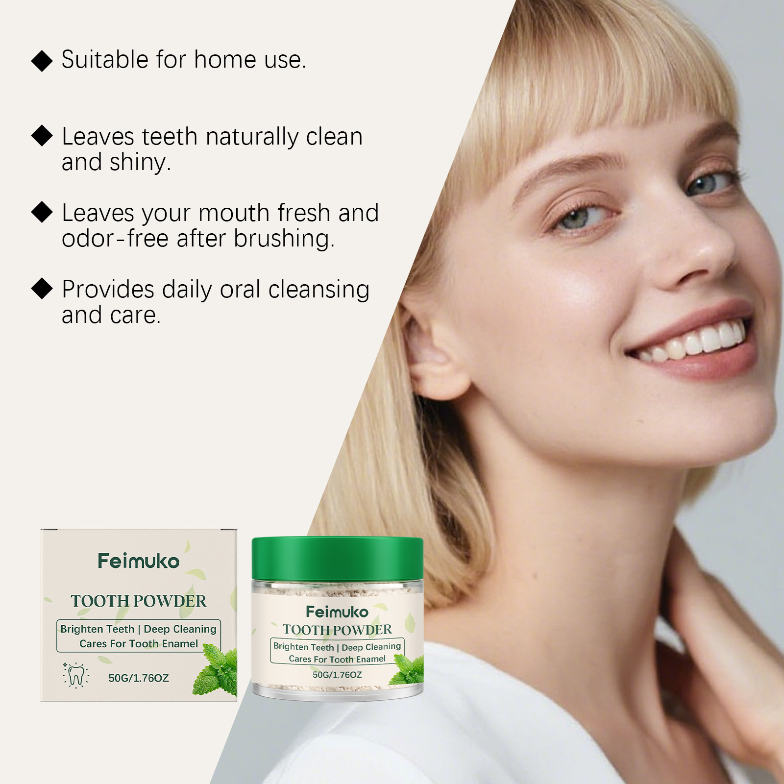 Mint Teeth Whitening Powder Na - Coffee Tea Unit ulasan dan harga
