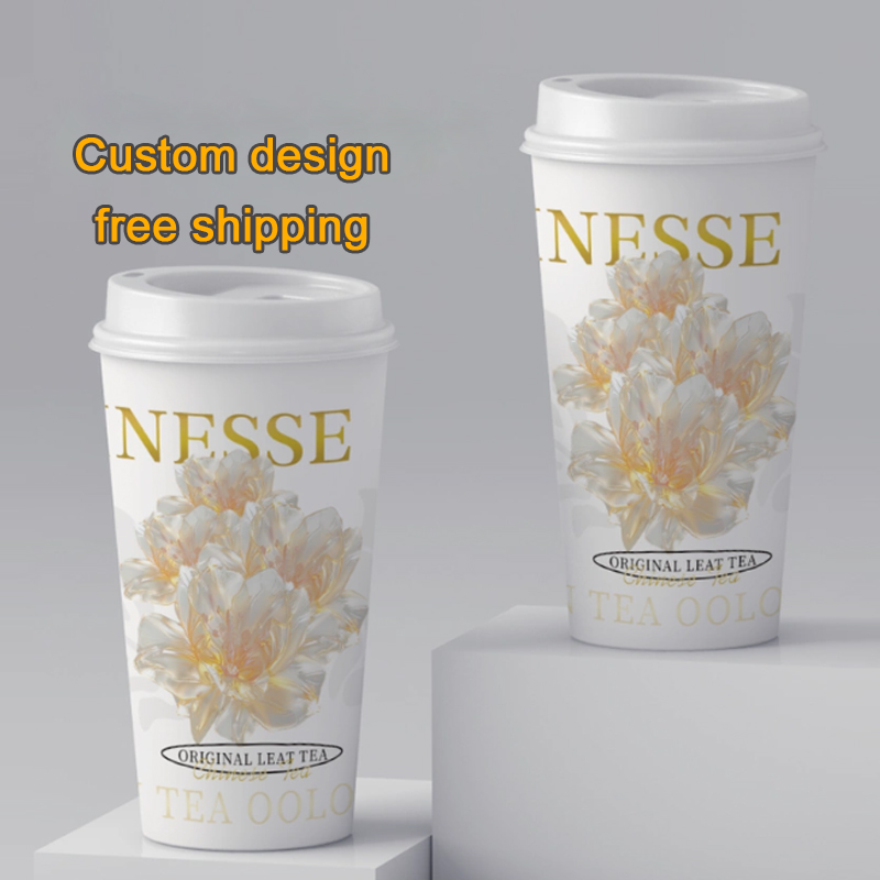 LOGO Custom Thickened Disposab - Coffee Tea Flower ulasan dan harga