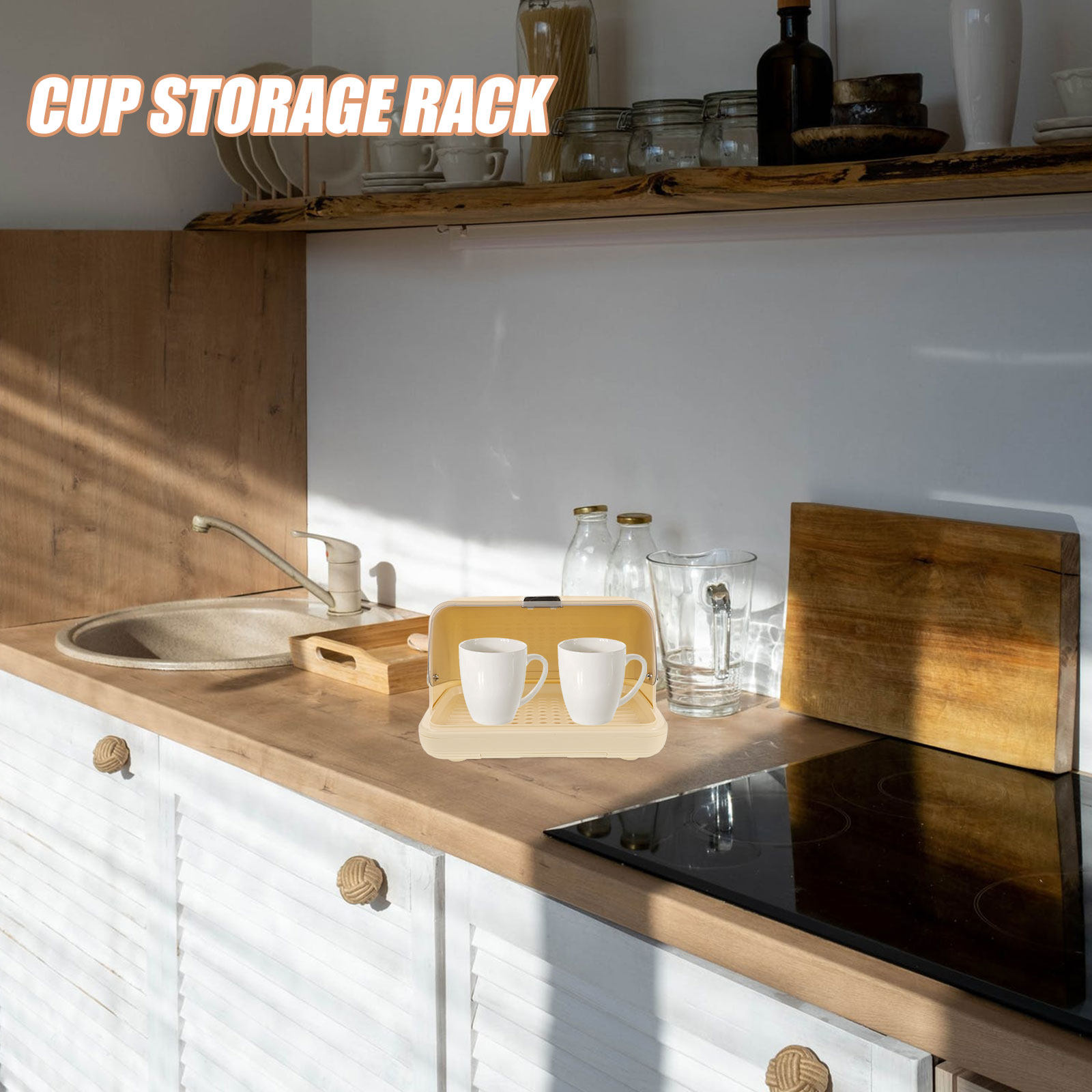 Cup Storage Organizer Box Desk - Coffee Tea Box ulasan dan harga
